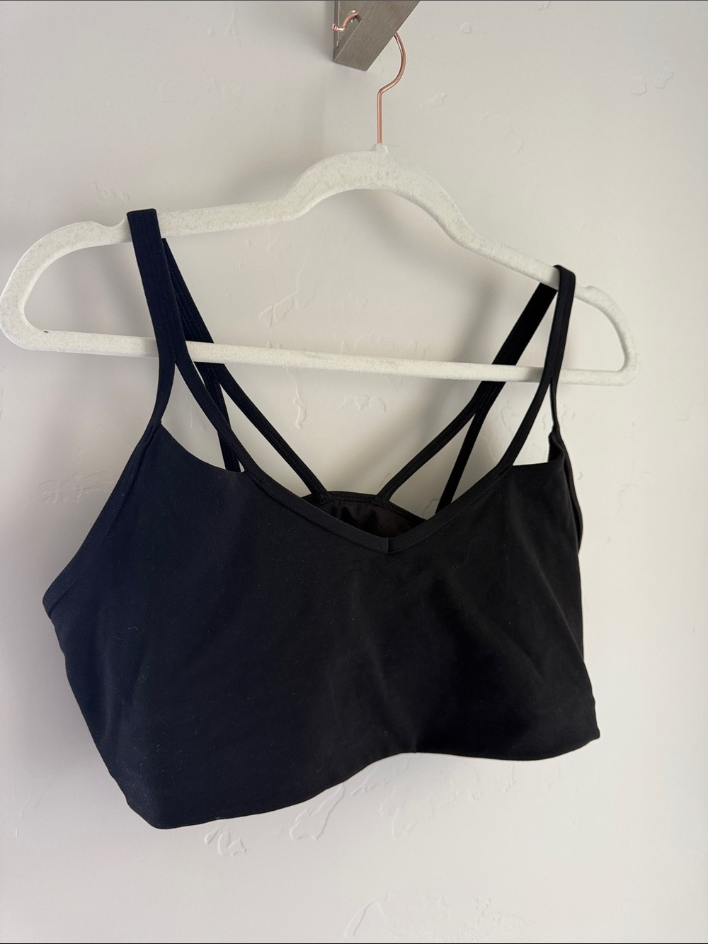 Athleta Black Strappy Low-Impact Sports Bra Bralette XL